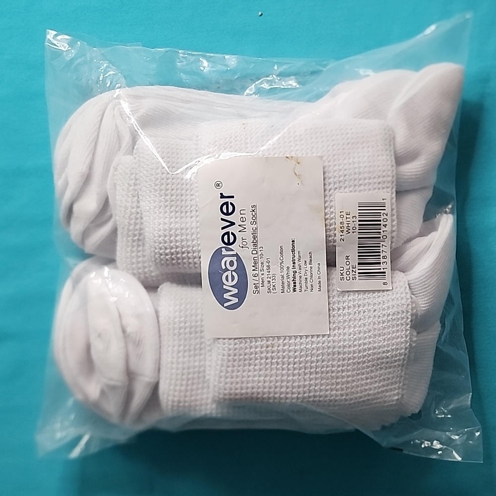 BNWT Wearever For Men Diabetic Socks Pkg/6